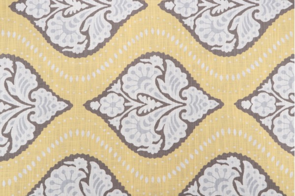 Robert Allen Kavali Printed Cotton Drapery Fabric in Dandelion 