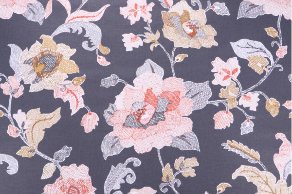 Click for Robert Allen Lalita Printed Cotton Drapery Fabric in Indigo  Robert Allen Lalita Printed Cotton Drapery Fabric in Indigo