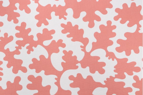 Sample of Duralee Bruno Printed Drapery Fabric in Coral 