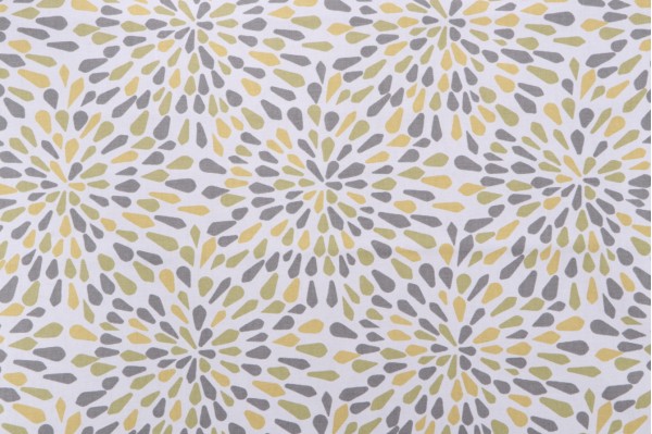 Robert Allen Many Petals Printed Cotton Drapery Fabric in Zest 