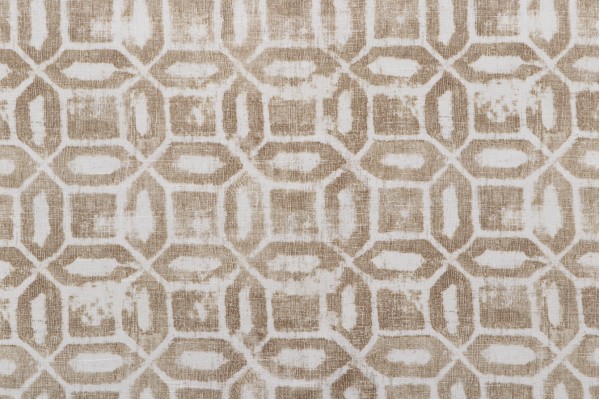Sample of Mill Creek Printed Drapery Fabric in Latte 