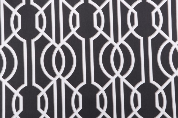Magnolia Home Deco Printed Cotton Drapery Fabric in Onyx 