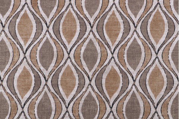 Magnolia Home Joy Printed Cotton Drapery Fabric in Caramel 