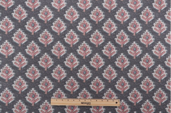 Magnolia Home Carter Printed Cotton Drapery Fabric in Clay 