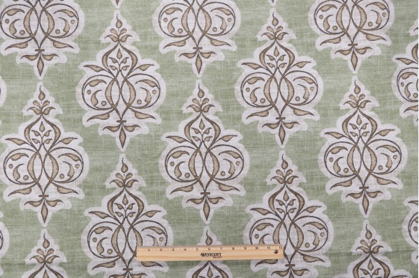 Click for Magnolia Home Jenna Printed Cotton Drapery Fabric in Pear  Magnolia Home Jenna Printed Cotton Drapery Fabric in Pear