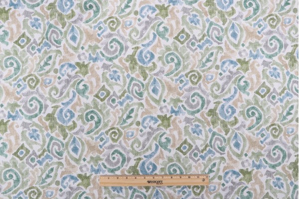 Magnolia Home Jester Printed Cotton Drapery Fabric in Bay 