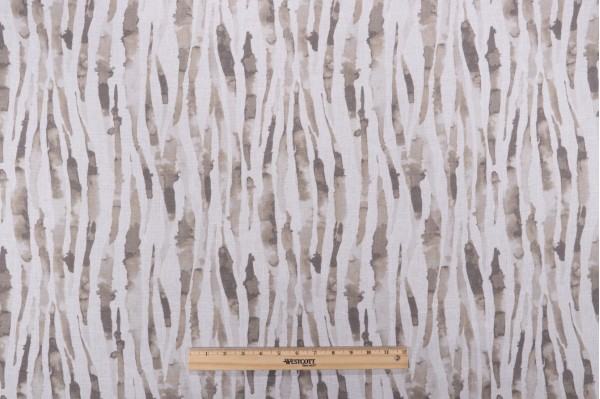 Magnolia Home Bennett Printed Cotton Drapery Fabric in Natural 