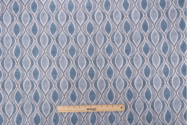 Magnolia Home Joy Printed Cotton Drapery Fabric in Sky 