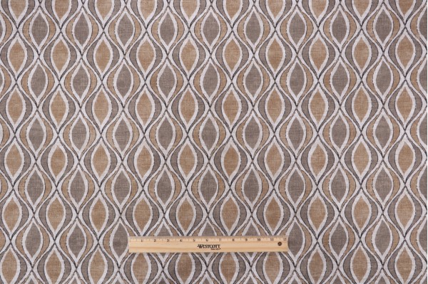 Magnolia Home Joy Printed Cotton Drapery Fabric in Caramel 