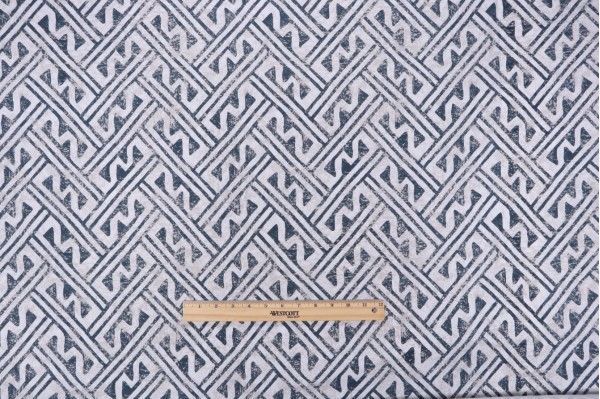 Click for Magnolia Home Lander Printed Cotton Drapery Fabric in Ocean  Magnolia Home Lander Printed Cotton Drapery Fabric in Ocean