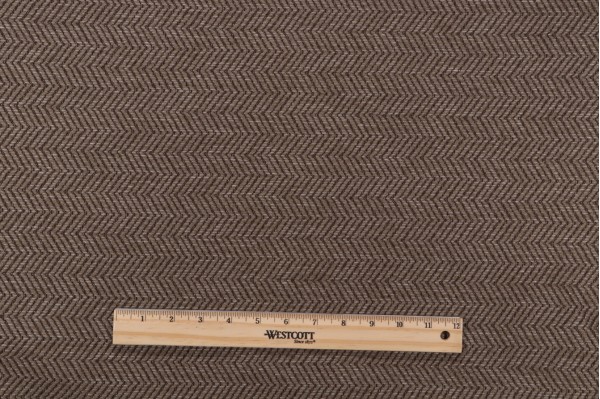 Thibaut Hempstead Herringbone W72971 Woven Upholstery Fabric in Mushroom
