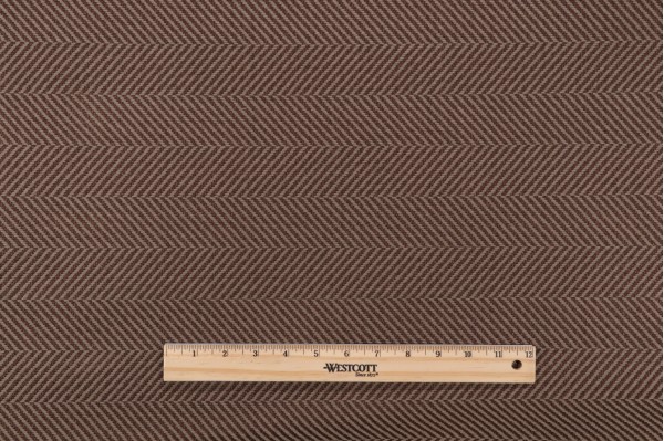 Thibaut Wellesley Herringbone W72968 Woven Upholstery Fabric in Cocoa