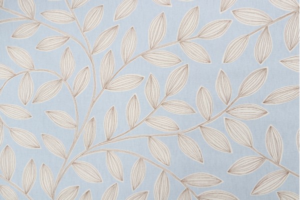 Thibaut Havendale Printed Linen Blend Drapery Fabric in Blue F94912