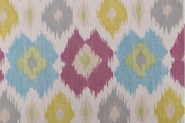 Thibaut Bimini Ikat Printed Linen Blend Drapery Fabric in Purple F95731