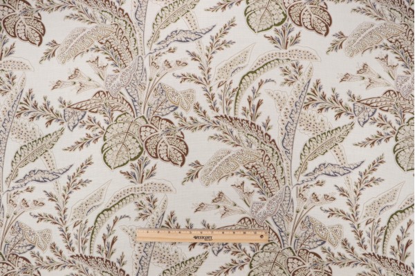 Click for 11 Yards Thibaut Arlington Printed Linen Blend Drapery Fabric in Cream F93817 Thibaut Arlington Printed Linen Blend Drapery Fabric in Cream F93817