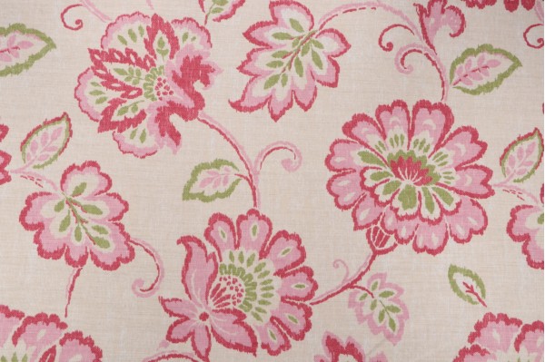 Thibaut Alexa Printed Linen Blend Drapery Fabric in Pink F94918