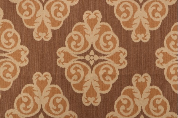 Thibaut Montgomery Printed Linen Drapery Fabric in Brown F96015
