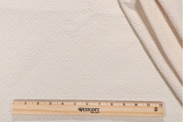 Thibaut Jamestown W73749 Matelasse Upholstery Fabric in Cream