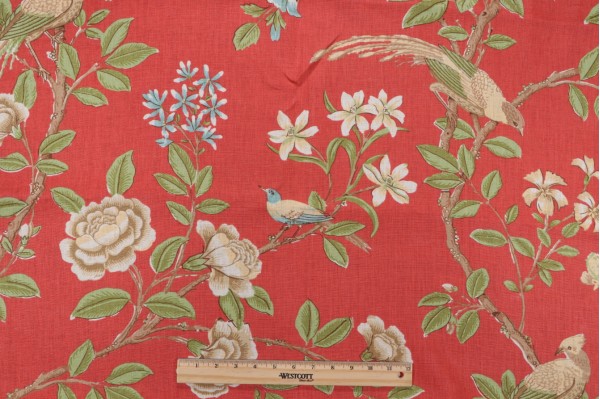 Thibaut Neuman F94706 Printed Drapery Fabric in Pink