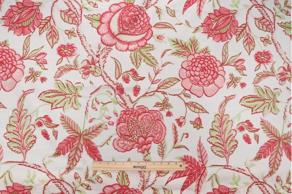 Thibaut Fanfair F96747 Printed Drapery Fabric in White