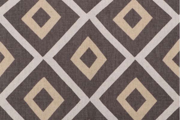 Thibaut Carole F99191 Printed Linen Blend Drapery Fabric in Grey