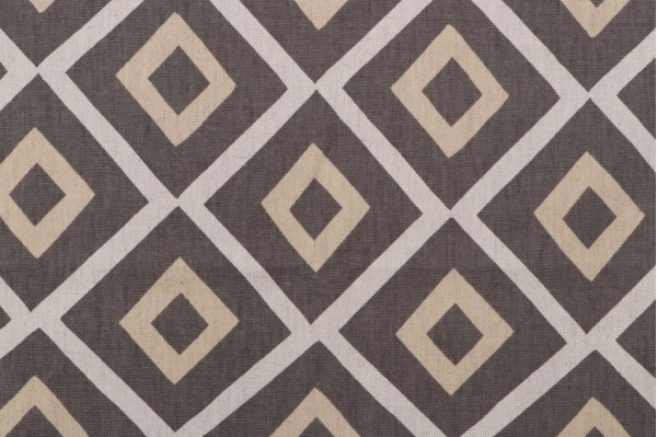 Thibaut Carole F99191 Printed Linen Blend Drapery Fabric in Grey