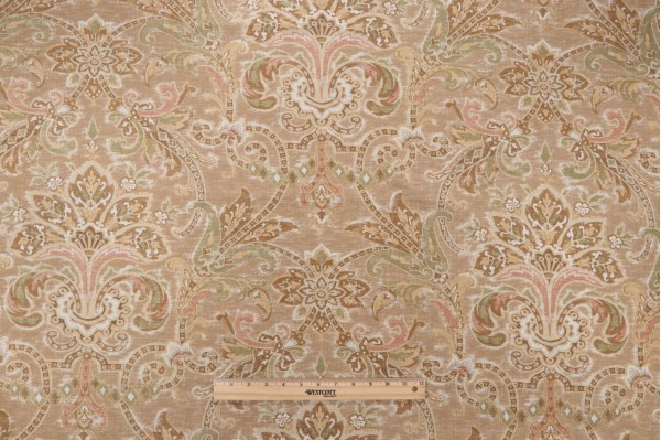 Click for 1.5 Yards Thibaut Leopold F93307 Printed Drapery Fabric in Beige Thibaut Leopold F93307 Printed Drapery Fabric in Beige