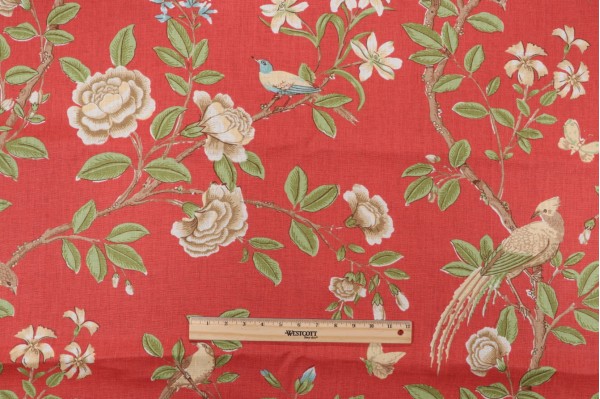 Thibaut Neuman F94706 Printed Drapery Fabric in Pink