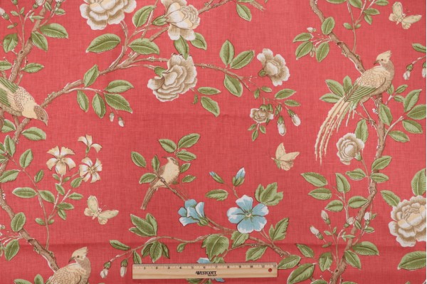 Thibaut Neuman F94706 Printed Drapery Fabric in Pink