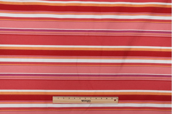 Thibaut Brighton Stripe W77996 Woven Upholstery Fabric in Red and Pink