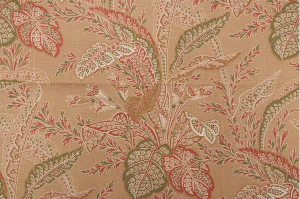 Thibaut Arlington F93814 Printed Drapery Fabric in Straw