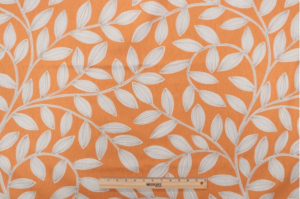 Thibaut Havendale F94911 Printed Drapery Fabric in Orange