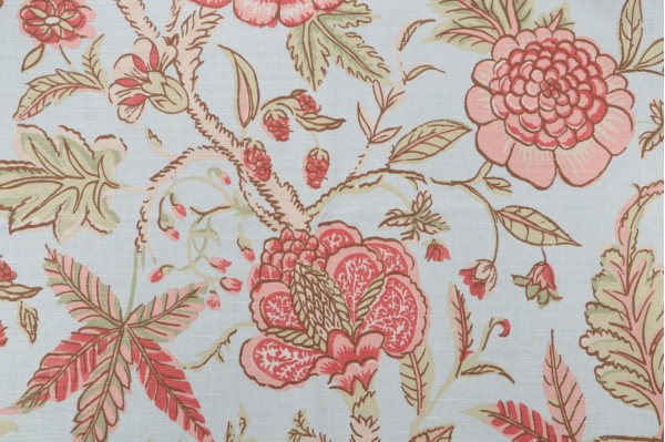 Thibaut Fanfare F96751 Printed Drapery Fabric in Blue