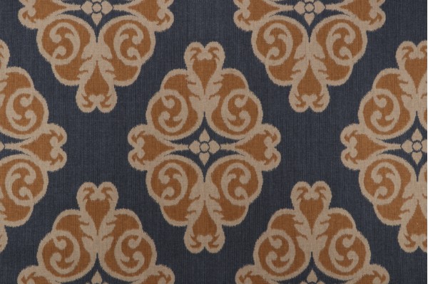 Thibaut Montgomery F96012 Printed Drapery Fabric in Navy