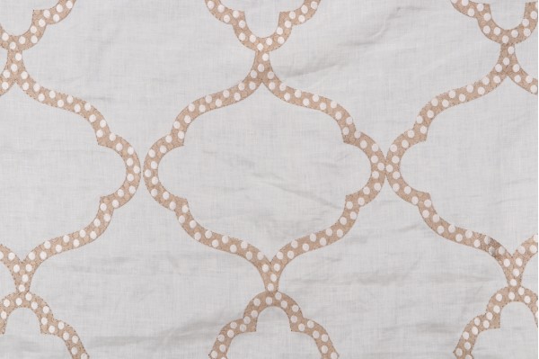 Thibaut Gibralter W72770 Embroidered Drapery Fabric in Off White