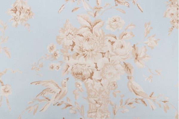 Thibaut Robin F91320 Printed Drapery Fabric in Blue