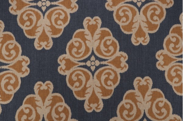 Thibaut Montgomery F96012 Printed Drapery Fabric in Navy