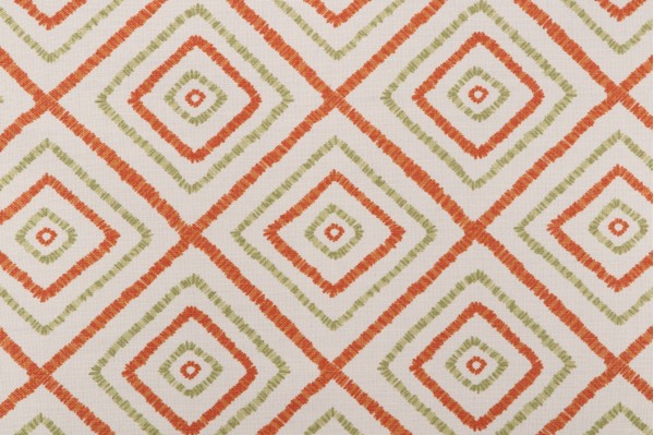 Thibaut Kozar F94921 Printed Drapery Fabric in Orange