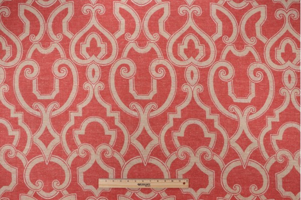 Thibaut Barrowgate F94716 Printed Drapery Fabric in Spice