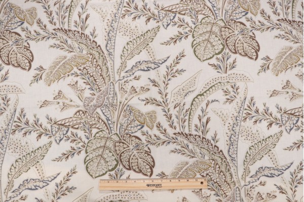 Click for 1.38 Yards Thibaut Arlington F93817 Printed Drapery Fabric in Cream Thibaut Arlington F93817 Printed Drapery Fabric in Cream