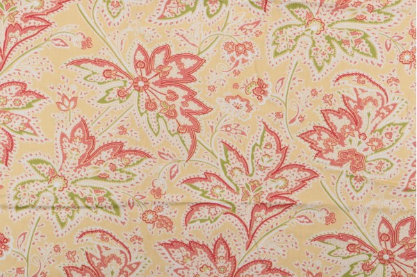 Thibaut Brunswick F9106 Printed Drapery Fabric in Yellow
