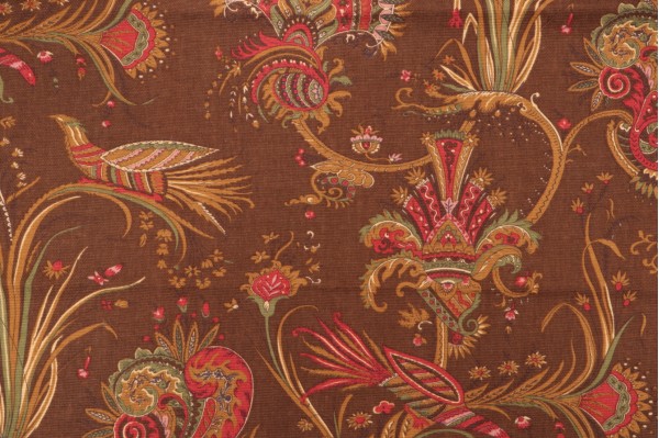 Thibaut Hunterdon F93352 Printed Drapery Fabric in Brown