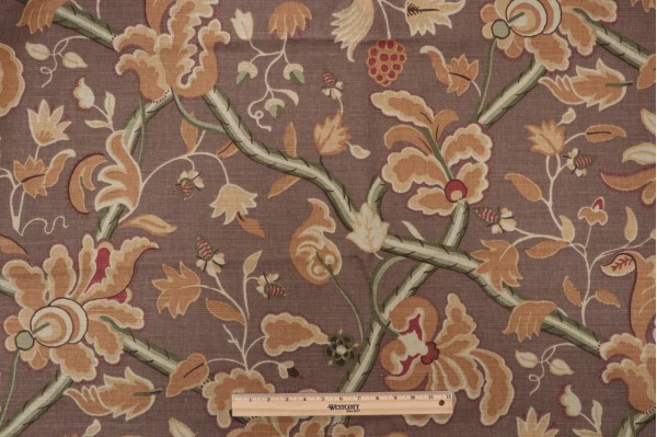 Thibaut Denmark F96031 Printed Drapery Fabric in Brown