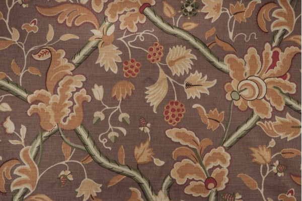 Thibaut Denmark Printed Cotton Linen Drapery Fabric in Brown F96031