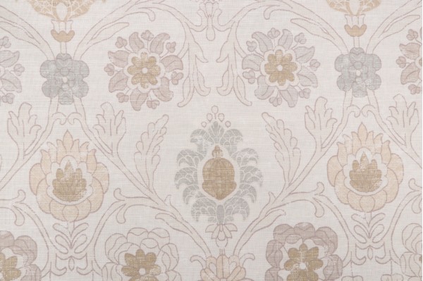 Thibaut Buccini Printed Linen Blend Drapery Fabric in Cream F96056