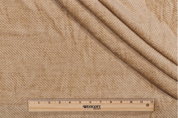 Thibaut Hillside Herringbone Chenille Upholstery Fabric in Tobacco W72927