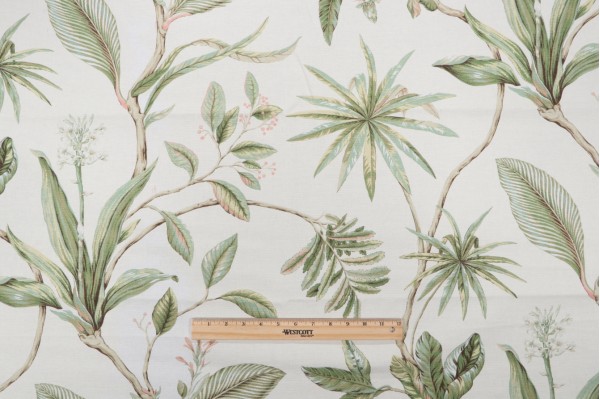 7/8 Yard Thibaut Sonora Printed Linen Blend Drapery Fabric in Pastel F96730