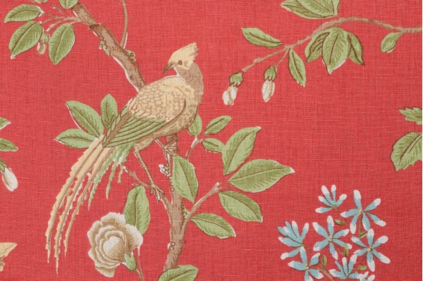 Click for 3 Yards Thibaut Newman Printed Linen Drapery Fabric in Pink F94706 Thibaut Newman Printed Linen Drapery Fabric in Pink F94706