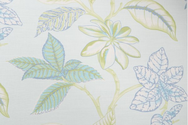 Thibaut Lucala Printed Linen Blend Drapery Fabric in Aqua Green F95751