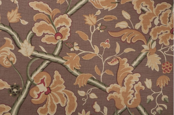 Thibaut Denmark Printed Linen Blend Drapery Fabric in Brown F96031